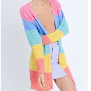~HostPick~Rainbow Colored Cardigan